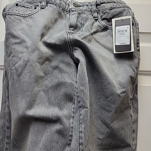 Guess Women's Mid-Rise Sexy Palazzo Shimmer Gray Jeans 25W x 30L - NEW - Picture 10 of 12